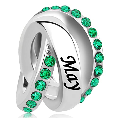 January-December Birthday Charm Compatible with Pandora Bracelets Birthstone Charms for Women Jewelry - style: 5