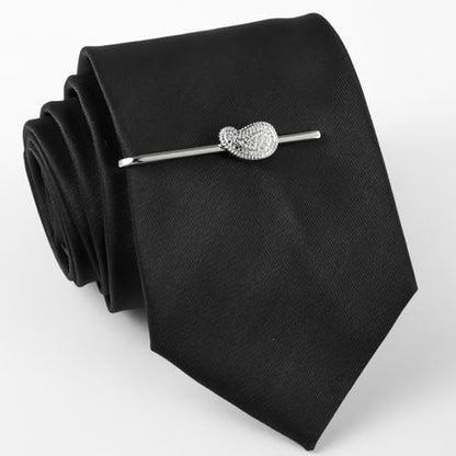 HAWSON Various Tie Clips for Men Unique, Funny Novelty Mens Tie Bar, Personalized Tie Pins for Men, Theme Wedding Party Gifts - style: Paisley Swirl