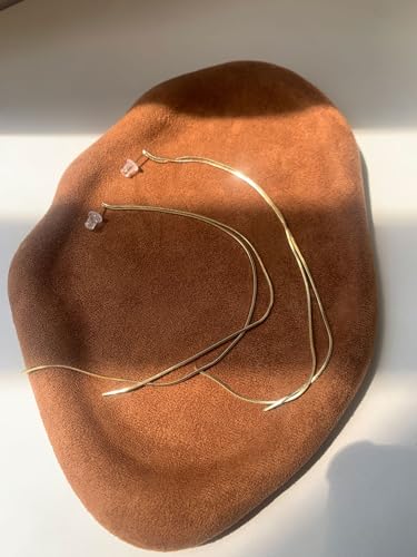 Tassel Earrings for Women Gold Plated Silver Chain Earrings Dainty Minimalist Dangle Drop Studs - color: C-Gold with Two Chains