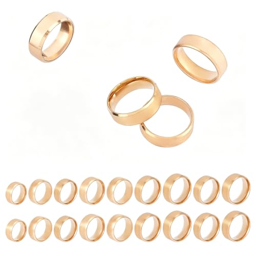 UNICRAFTALE Stainless Steel Classical Plain Stackable Wedding Band Ring Blank Wedding Ring Cool Simple Band For Women and Men Gifts for Special Occasions - color: Rose Gold