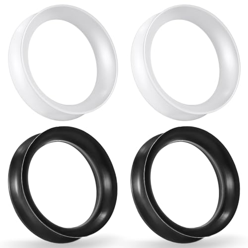 Cisyozi 10G-50mm Thin Silicone Gauges for Ear Flexible Double Flare Gauges Tunnels Expander Stretching Gauge Earlets Plugs Gauges Kit Earlets Retainer Same Sizes 3 Colors - style: Size: 28mm = 1 1/8 inch