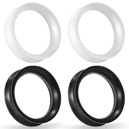 Cisyozi 10G-50mm Thin Silicone Gauges for Ear Flexible Double Flare Gauges Tunnels Expander Stretching Gauge Earlets Plugs Gauges Kit Earlets Retainer Same Sizes 3 Colors - style: Size: 28mm = 1 1/8 inch