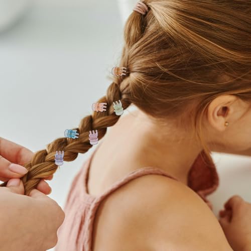 50 PCS Mini Hair Claw Clips， Bangs Strong Grip Multifunction Clamp Clips. (Macaron) - color: Macaron