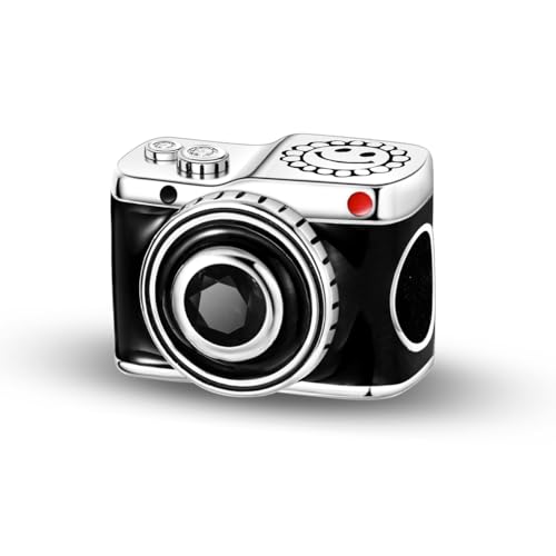 NARMO 925 Sterling Silver Charm Bead for Bracelets Silver Charms for Women - color: Camera