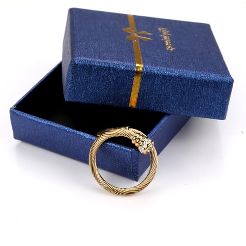 Dorriss Ring for Women Adjustable Cable Nail Rings Open Stackable Jewelry - color: A-Gold