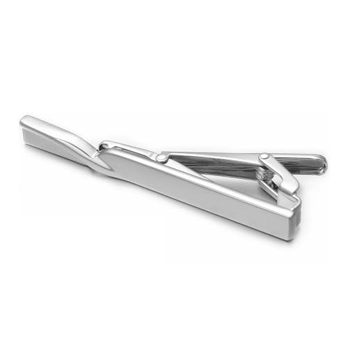 Yoursfs Black Matte Skinny Tie Clips For Men Classic Shiny Tie Bars Stainless Steel Personalized Tie Clip Suitable for Wedding Anniversary Business - style: Sliver Classic Tie Clips