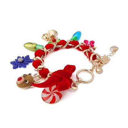 Betsey Johnson Jewelry Women's Santa Baby Charm Bracelet
