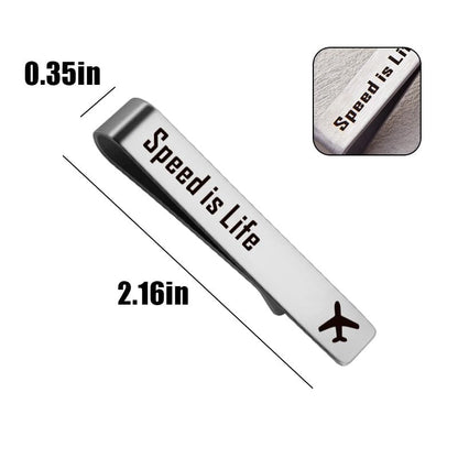 Navy Helicopter Pilot Gifts for Men Dad Uncle Husband Fighter Pilot Father Day Gift for Dad Uncle Speed is Life Airplane Tie Clip for Pilot Pilots Birthday Gifts for Brother Friends Son Pilot Tie Bars