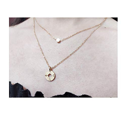 Baydurcan Friendship Anchor Compass Necklace Good Luck Elephant Pendant Chain Necklace with Message Card Gift Card - style: Compass style2