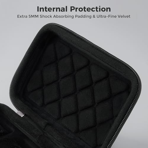 ProCase 3-Slot Travel Watch Case for Men, Hard Shell Storage Box -Black | Travel Watch Box for Watch Bracelet Accessories, Zippered Organizer Bag Fathers Day Gift for Dad - size: 3 Slots