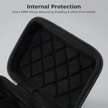 ProCase 3-Slot Travel Watch Case for Men, Hard Shell Storage Box -Black | Travel Watch Box for Watch Bracelet Accessories, Zippered Organizer Bag Fathers Day Gift for Dad - size: 3 Slots
