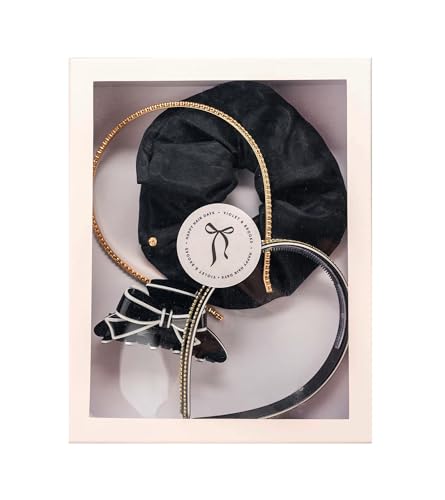 Violet & Brooks Everyday Essentials Hair Accessory Gift Box - Black - color: Black
