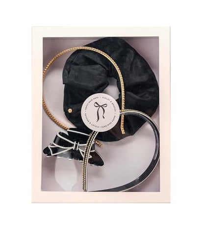 Violet & Brooks Everyday Essentials Hair Accessory Gift Box - Black - color: Black