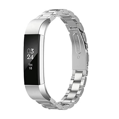 Compatible with Alta Bands Metal, Special Edition Replacement for Alta HR Stainless Steel Bands Adjustable Accessory Wristband Small Large for Alta Bracelet Women Men - color: Q1-03 Metal-Silver