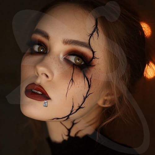 ZS 9Pcs 16G Halloween Labret Lip Rings Internally Threaded Piercing Jewelry | Bat Ghost Skull Monroe Medusa Piercing Jewelry Flat Back Conch Tragus Earrings for Women Men - color: SetA:Silver, size: L:6mm