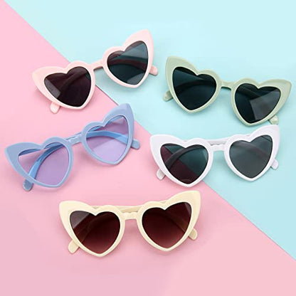 Bridesmaid Scrunchies Proposal Hair claws clips Set of 12 Bridal Shower heart sunglasses Gifts for Wedding Bachelorette Party Favors (32pcs Dusty Blue) - color: 32pcs Dusty Blue
