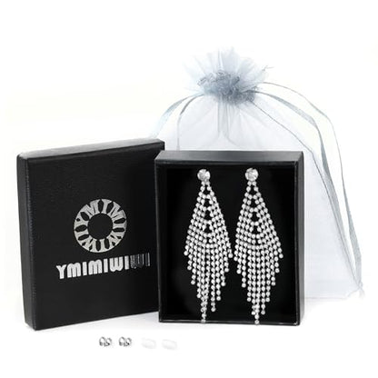 Earrings Holy Stud Earrings for Girls/Women, Sliver Gold Wedding Earrings for Bridesmaids - color: Long earring|Silver