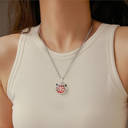 Raicegs Heart Shaped Crystals and Healing Stones 7 Chakra Crystal Necklace 0.8 inch Heart Gemstones Natural Stones Necklaces for Women Spiritual Gift for Women Teen - style: 4PCS-CAT