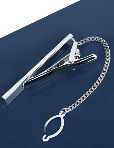Men's Classic Luxury Zircon Crystal Tie Clip Silver Tone Light Brass Regular Necktie Tie Clip for Wedding Groomsmen Grooms Business Anniversary - style: Royal Crystal