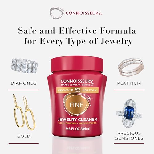 CONNOISSEURS Premium Edition Jewelry Cleaner, Value Size 9.6oz - Pick from Fine, Silver or Delicate Jewelry Cleaner - style: Fine & Silver Jewelry Cleaner - 9.6 Ounce