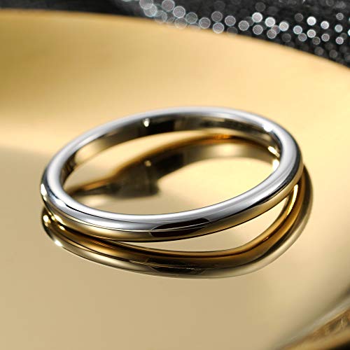 THREE KEYS JEWELRY Tungsten Wedding Band for Men Women Silver Polished | 1mm, 2mm, 4mm, 6mm, 8mm, Engagement Gift, Silver, Polished - color: Silver Tungsten 2mm