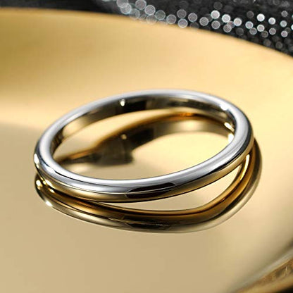 THREE KEYS JEWELRY Tungsten Wedding Band for Men Women Silver Polished | 1mm, 2mm, 4mm, 6mm, 8mm, Engagement Gift, Silver, Polished - color: Silver Tungsten 2mm