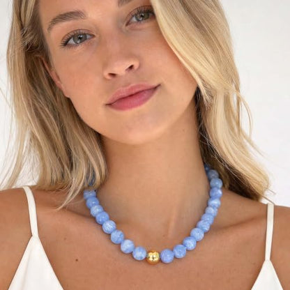 Chunky Beaded Necklace for Women, Colorful Trendy Statement Summer Jewelry Gift - color: necklace-12