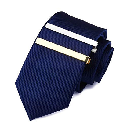 Tie Clips for men Tie Bar Clip Set for Regular Ties Necktie Wedding Business Tie Pin Clips - color: 5 Colors