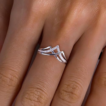 Moissanite Eternity Rings, S925 Sterling Silver Anniversary Band for Women - style: 3.0 CT Double-Love