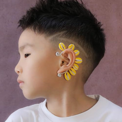 Wellike Gold Ear Cuffs For Women Non Piercing Single Clip On Earrings 18k Gold/Silver Plated Handmade Cuff Earrings Hypoallergenic Waterdrop Cowrie Shell Jewelry - color: KKWE584-S