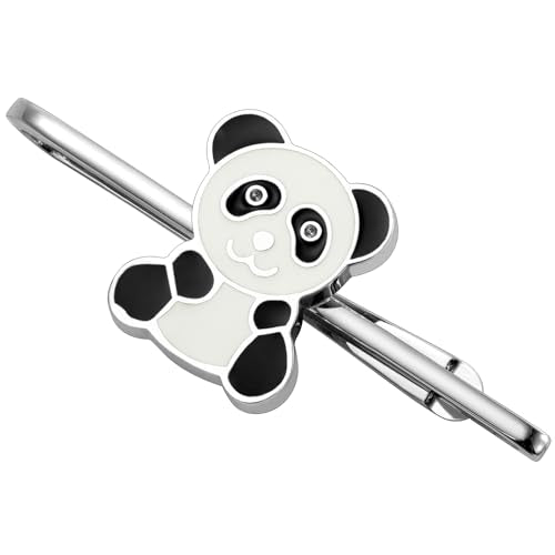 HAWSON Tie Clips for Men Unique,Fun Animal/Musical/Nautical Tie Clip,Novelty Personalized Mens Tie Bar,Accessories Business Wedding Gifts - style: Panda