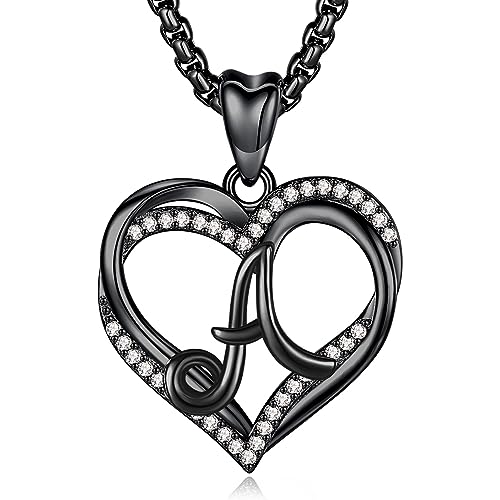 INFUSEU Unique Initial Necklaces for Women Girls Small Heart Letter Jewelry, Meaningful Personalized Gifts - style: A.
