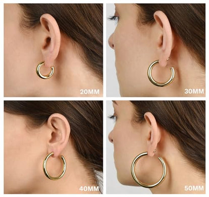 14K Gold Plated Sterling Silver Enamel Color Huggie Hoop Earrings for Women – Wide Range of Vibrant Color Options Available - color: Gold Silver 8pc Bundle