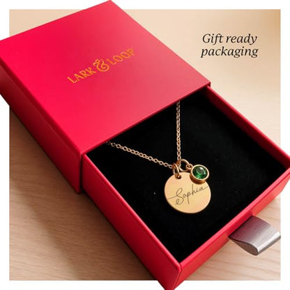 Custom Name Necklace with Birthstone for Women - Personalized Gift - Custom Birthday Gifts for Women, Mom, Grandma, Mama - Customized Name Plate Necklaces for Her - Jewlery Birthstone Charm