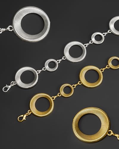 Ladies Waist Chain, Chunky Metal Chain Belts for Women - color: Gold
