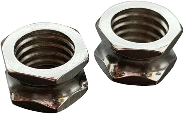 PAIR of Steel Hexagon Screw Bolt Tunnels Double Flare Plugs Earlets Gauges - style: 9/16" (14mm)