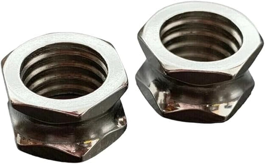 PAIR of Steel Hexagon Screw Bolt Tunnels Double Flare Plugs Earlets Gauges - style: 9/16" (14mm)