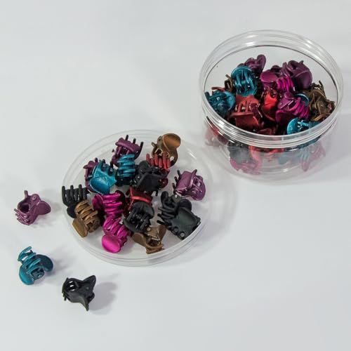 50 PCS Mini Hair Claw Clips， Bangs Strong Grip Multifunction Clamp Clips. (Matte color 2) - color: Matte color 2
