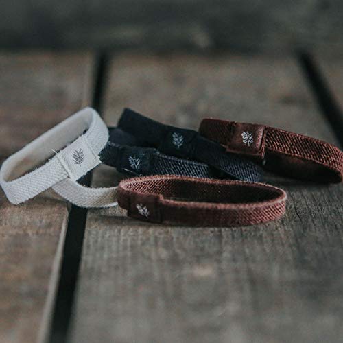 Wild & Stone | Pack of 6 Hair Bands | 100% Biodegradable and Plastic-Free Elastic Hair Ties | 100% Organic Cotton and Natural Plant-Based Rubber | No Crease Ponytail Holder (Natural) - color: Natural