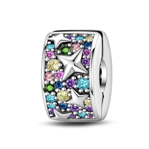 Pandach 925 sterling silver Clip Spacer Charm for Bracelet Clip Lock Stopper Bead Spacer European Openable Beads 2Pcs - style: 2-PAC621