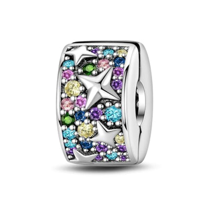 Pandach 925 sterling silver Clip Spacer Charm for Bracelet Clip Lock Stopper Bead Spacer European Openable Beads 2Pcs - style: 2-PAC621