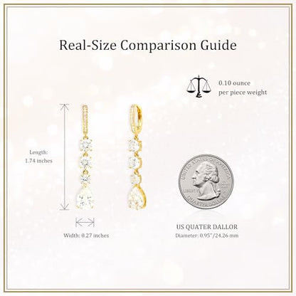 Sonateomber Christmas Tree Dangle Small Gold Hoop Earrings for Women, Cute Sparkly CZ Rhinestone Maple Clover Leaf Drop Earings Thanksgiving Holiday Accessories Fashion Jewelry Gift - color: Teardrop