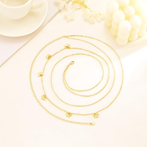 CHESKY Waist Beads for Women, Dainty 14k Gold Plated Waist Chain Beach Accessories Cute Belly Chain Body Chain Gold Chain Belts for Women Summer Beach Jewelry for Womens Gifts Rave Outfits for Womens - style: butterfly chain-gold