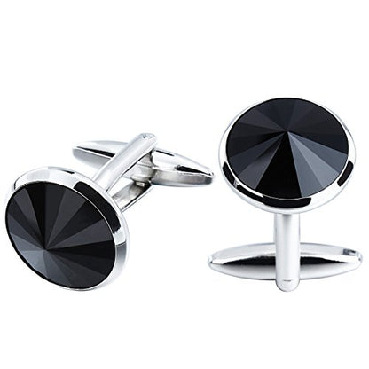 Cufflinks for Men with 4/6 pcs Shirt Studs Set, Gift Box Packed, Mens Jewelry or Accessories for Wedding, Party, Anniversary, Birthday