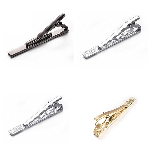 Pearl Rose Tie Clip Cufflinks Set for Men Gold Silver Gun-black Cufflinks and Tie Clip Groom Wedding Business Jewelry - style: Special 4-Color Set