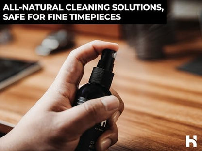 Holme & Hadfield Luxury Watch Cleaning Kit - Brushes, Cloths & Leather Care