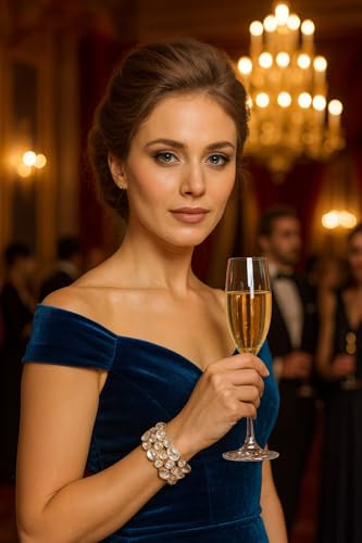 Touchstone Indian Bollywood Desire Brass Base Exotic Workmanship Free Size Cuff Bracelet in Antique Gold Or White Or Copper Tone for Women. - style: D003 Gold