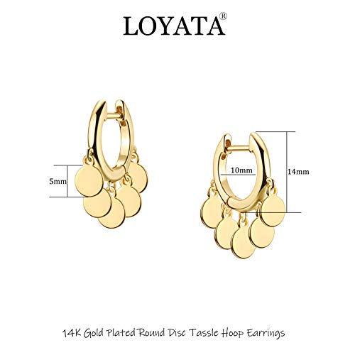 LOYATA Gold Huggie Hoop Earrings 14K Gold Plated Dainty Small Simple Hypoallergenic Jewelry Gift for Women - style: Wafer-1