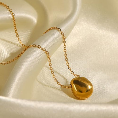 Unisex Celestial Gold Pendant Necklaces, Sun/Moon/Star/Angle Celestial Elements Unisex Choker Gold Lover Chains for Men and Women Jewelry - color: Pearl Drop - Round