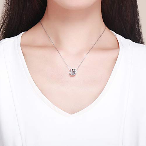 BISAER 925 Sterling Silver Initial Letter A-Z Charms for Bracelets Alphabet Beads Charm Jewelry Gifts - color: Letter D
